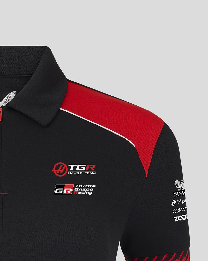 Haas F1 polo tričko, dámske, čierne