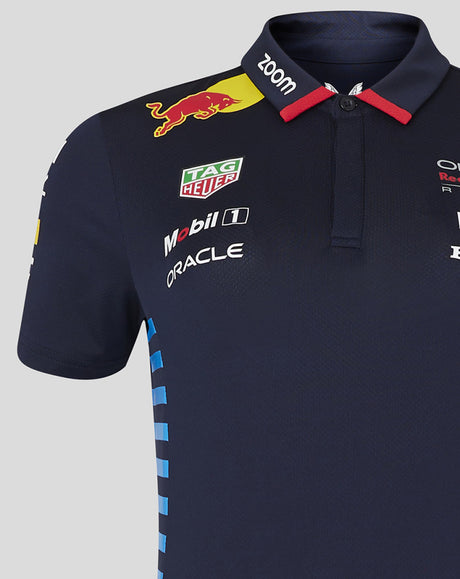 Red Bull tričko s golierom, Castore, týmové, Dámske, modrá, 2024 - FansBRANDS®
