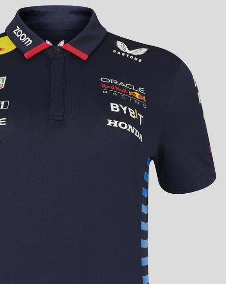 Red Bull tričko s golierom, Castore, týmové, Dámske, modrá, 2024 - FansBRANDS®