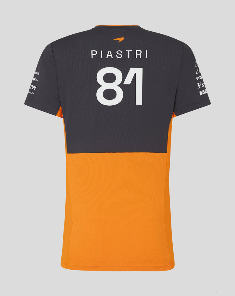 McLaren tričko, Castore, Oscar Piastri, Dámske, oranžová - FansBRANDS®