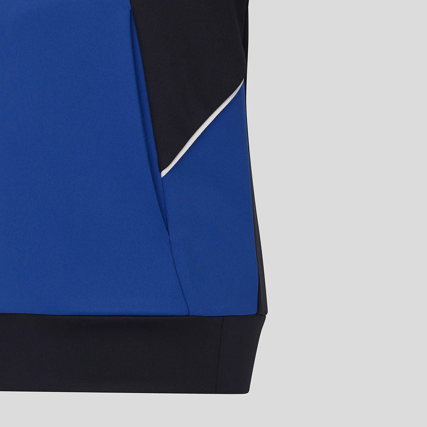 Red Bull tímová detská mikina s kapucňou na zips, modrá