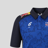 Red Bull polo pre deti, tím Isack Hadjar, modrá