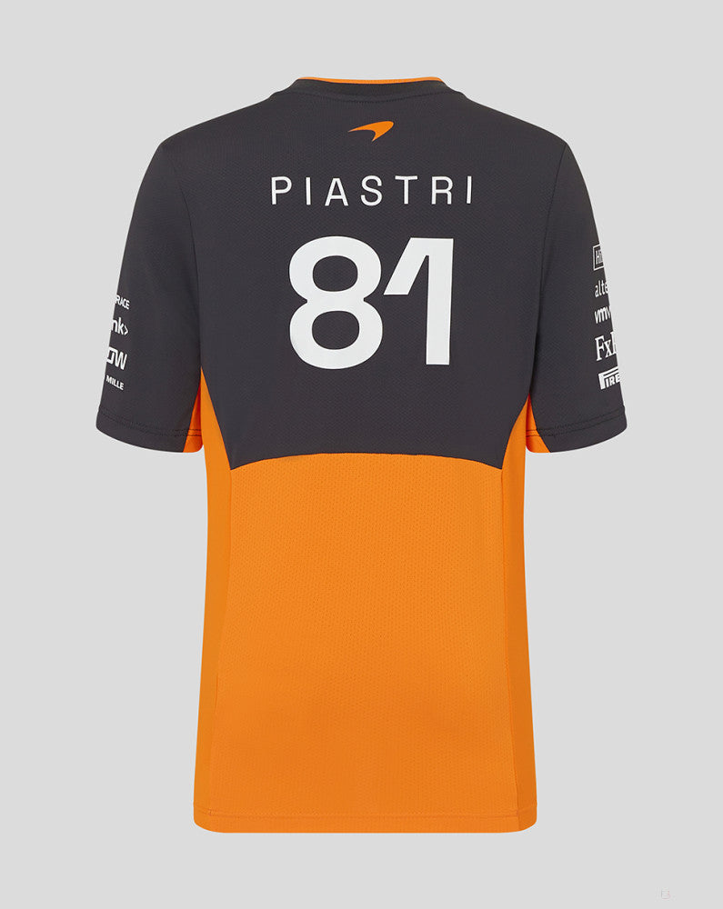 McLaren tričko, Castore, Oscar Piastri, Detské, oranžová - FansBRANDS®