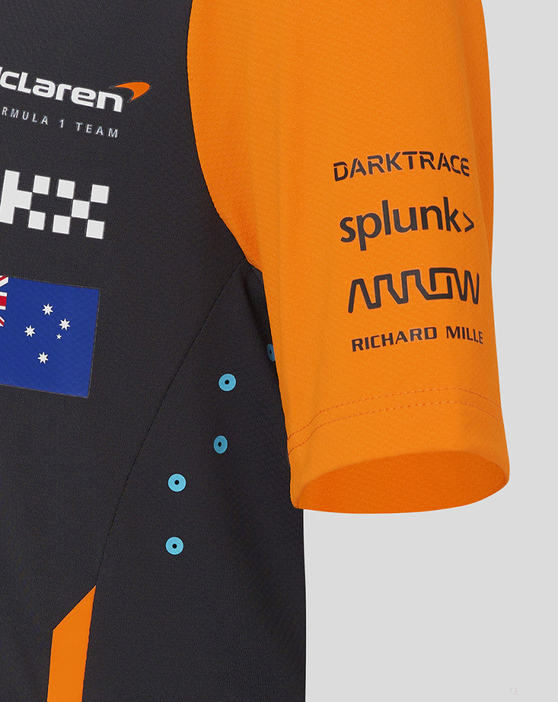 McLaren tričko, Castore, Oscar Piastri, Detské, šedá - FansBRANDS®