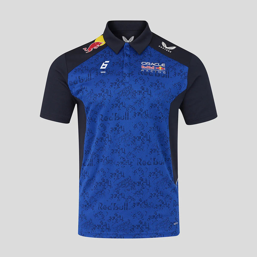 Red Bull polo tričko, tím Isack Hadjar, modré