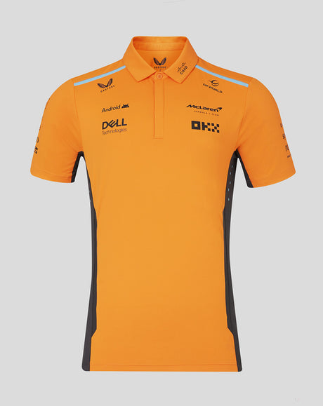 McLaren tričko s golierom, Castore, týmové, oranžová, 2024 - FansBRANDS®