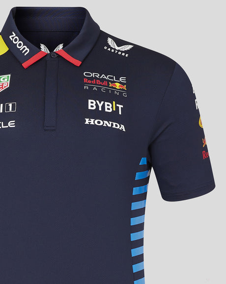 Red Bull tričko s golierom, Castore, týmové, modrá, 2024 - FansBRANDS®