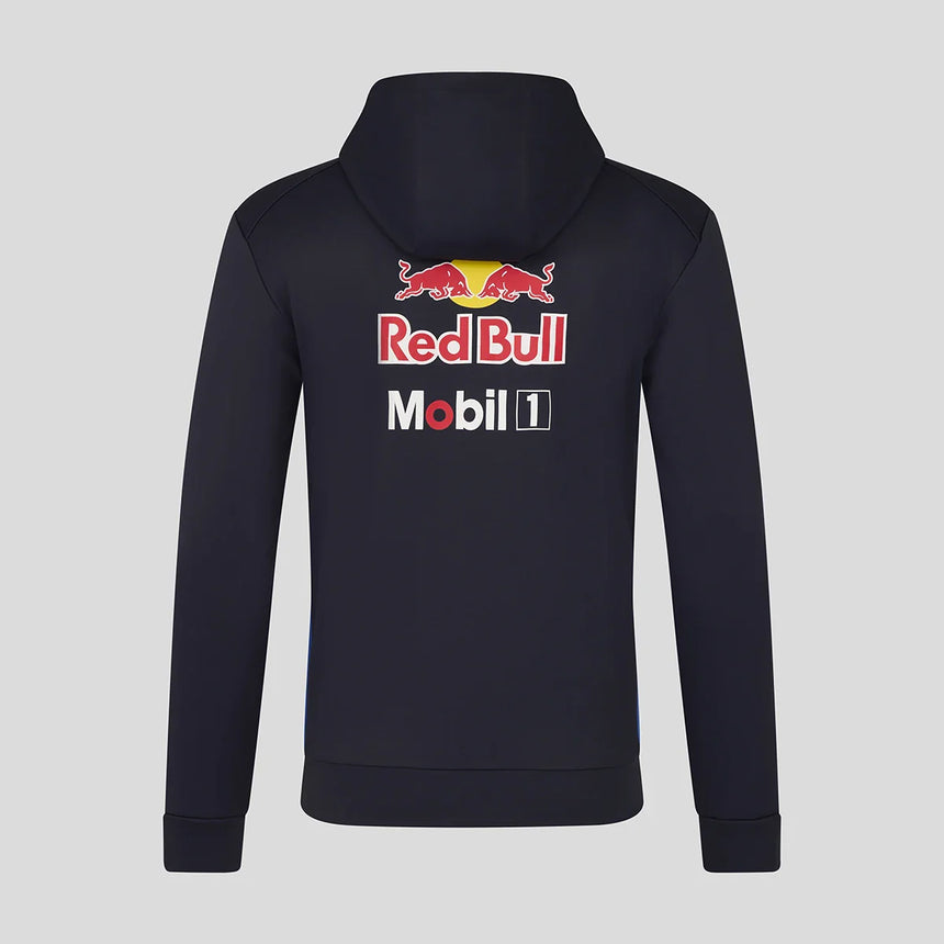 Red Bull tímová mikina s kapucňou na zips, modrá