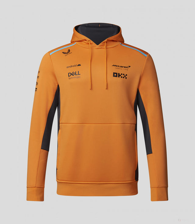 McLaren sweatshirt, hooded, team, papaya, 2023 - FansBRANDS®