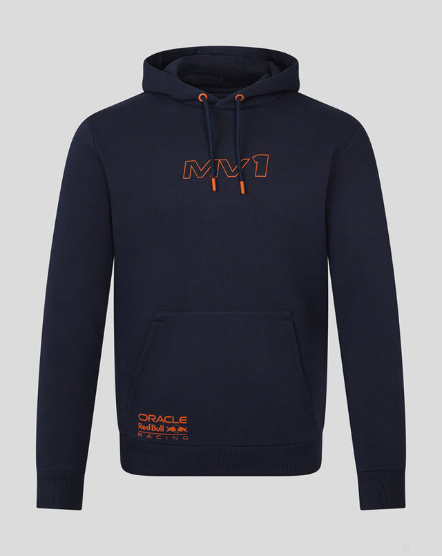 Red Bull Racing sweatshirt, hooded, Max Verstappen O2, blue - FansBRANDS®