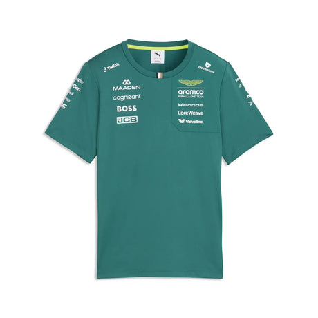 Aston Martin dámske tričko, tím, Puma, zelené, 2026