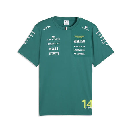 Aston Martin tričko, Fernando Alonso, tím, Puma, zelené, 2026