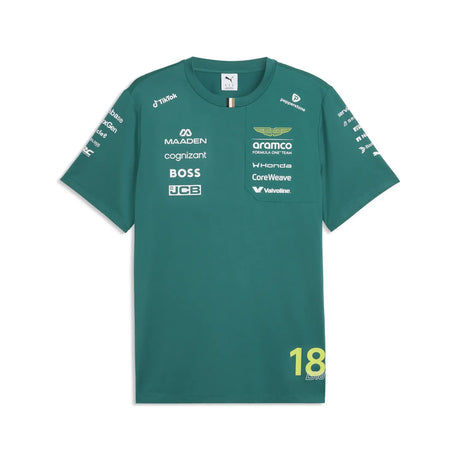 Aston Martin tričko, Lance Stroll, tím, Puma, zelené, 2026