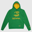 Ayrton Senna kapucnis pulóver, dedičstvo, zelený