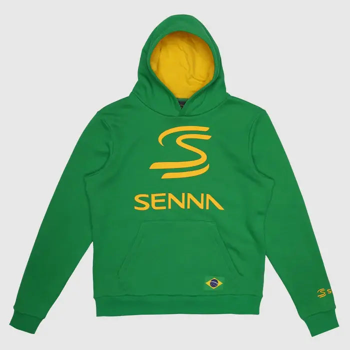 Ayrton Senna kapucnis pulóver, dedičstvo, zelený