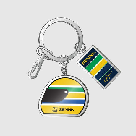 Ayrton Senna kľúčenka, prilba, farebná