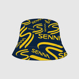 Ayrton Senna prevrátiteľná čiapka, modrá