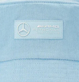 Mercedes bucket hat, retro cord, Modrá