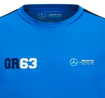 Mercedes tričko, George Russell, sport, Modrá