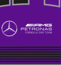 Lewis Hamilton Flagge, Mercedes, 90x120cm, ohne Mast, lila 2023