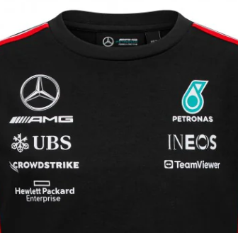 Mercedes T-shirt, Team, driver, Kids, Black, 2023