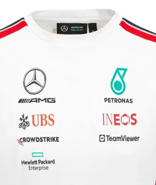Mercedes T-shirt, Team, driver, White, 2023
