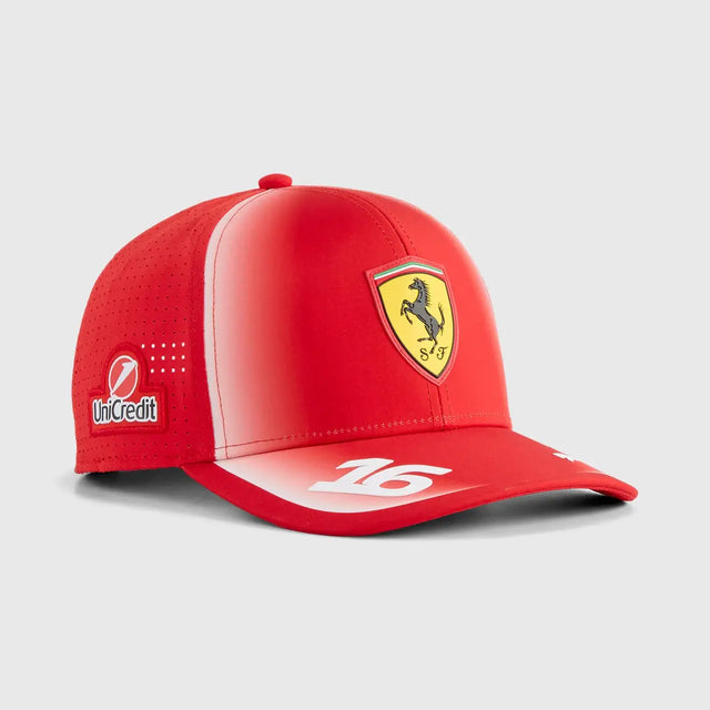 Ferrari čiapka, tím, Charles Leclerc, Puma, detská, červená