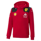 Ferrari mikina s kapucňou, Puma, tím, detský, červená, 2023