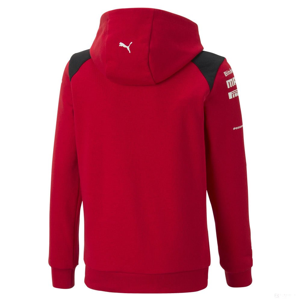 Ferrari mikina s kapucňou, Puma, tím, detský, červená, 2023