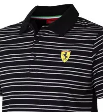 Ferrari collared shirt, striped, black, 2011