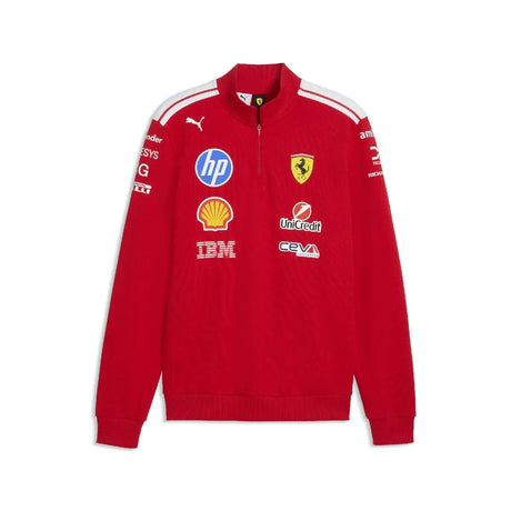 Ferrari pulóver, tím, polovičný zips, T7, červený