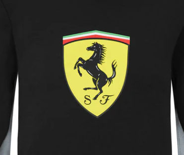 Ferrari children's sweater, shield, black, 2021