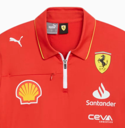 Ferrari T-shirt with collar, Puma, team, pro, red, 2024