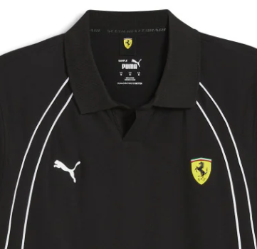 Ferrari T-shirt with collar, Puma, race, black