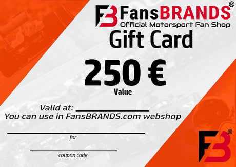 Darčekový poukaz v hodnote 250€ - FansBRANDS®