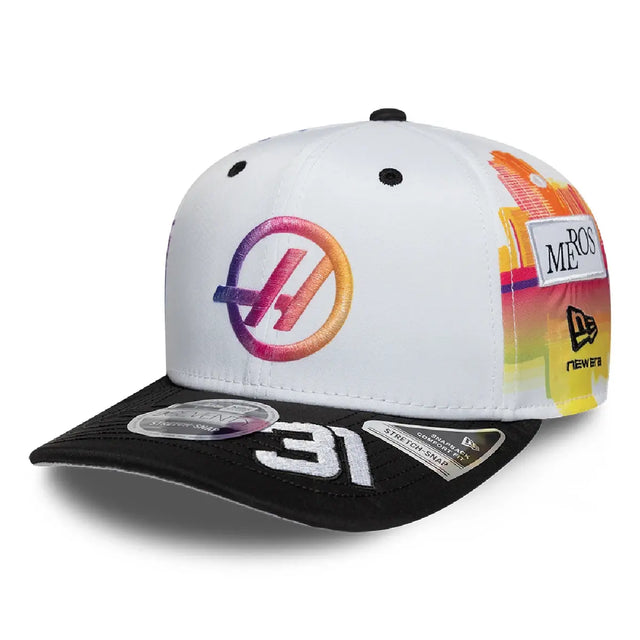 Haas F1 čiapka, tím, Esteban Ocon, 9SEVENTY, New Era, Miami Špeciálna edícia, biela, 2026