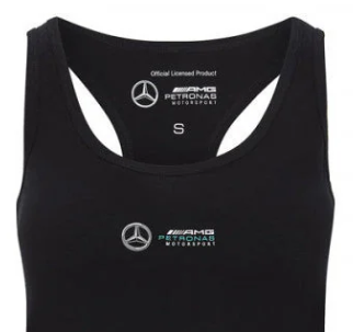 Dámske tričko Mercedes, logo, čierna, 2020