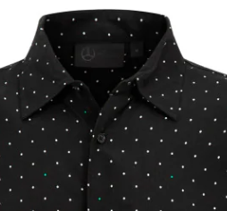Mercedes Košeľa, polka dot, Čierna