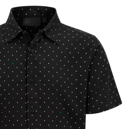 Mercedes Košeľa, polka dot, Čierna