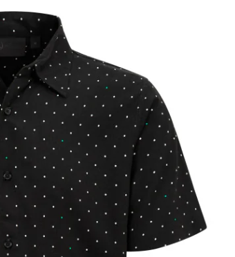 Mercedes Košeľa, polka dot, Čierna