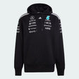 Mercedes Kapucnis Pulóver, tím, pretekár, adidas, čierny, 2026