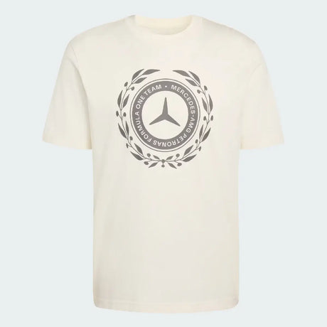 Mercedes póló, Silver Arrows, adidas, biele, 2026