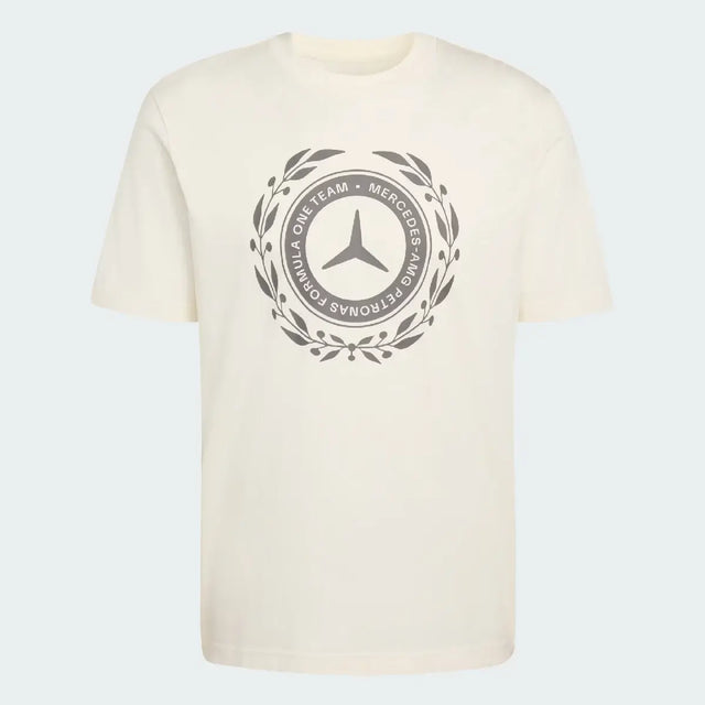 Mercedes póló, Silver Arrows, adidas, biele, 2026