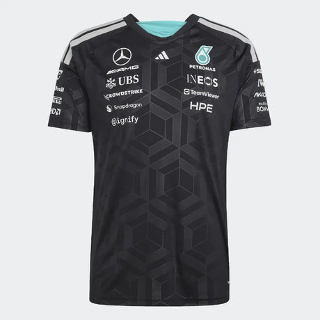 Mercedes pólko, tím, adidas, pretekári, čierne
