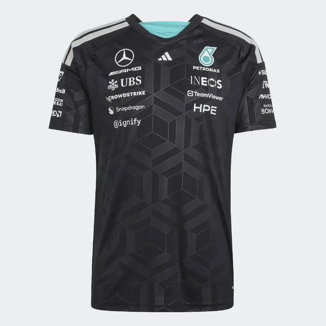 Mercedes pólko, tím, adidas, pretekári, čierne