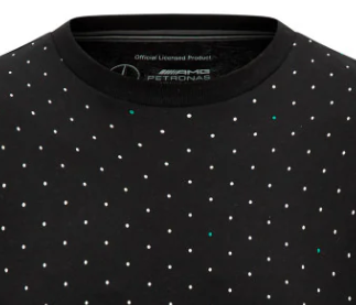 Mercedes t-shirt, polka dot, Black