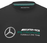 Detské tričko Mercedes, veľké logo, čierne, 2022