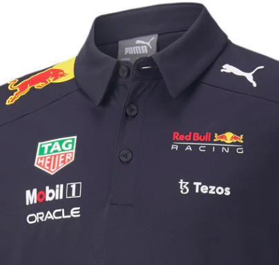 Red Bull Team Kinder T-Shirt mit Kragen, blau, 2022