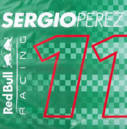 Red Bull Flagge, Sergio Pérez, 90x60 cm, orange, 2021