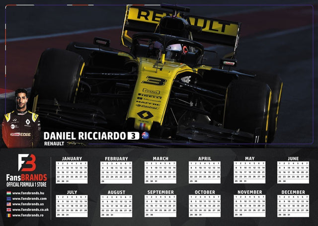 Kalendár pretekov Daniel Ricciardo - FansBRANDS®